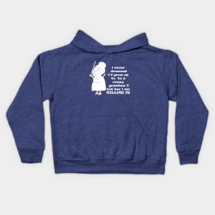 crazy grandma and proud Kids Hoodie